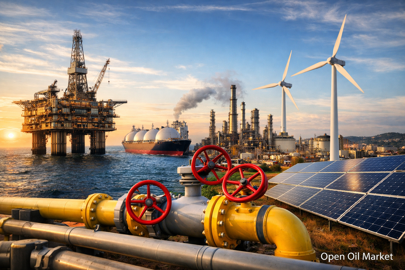 عالمی تیل و گیس اور توانائی کی مارکیٹ — تیل، گیس، ایل این جی، قابل تجدید توانائی اور بجلی، عالمی ٹی ای کے کے رجحانات، سوموار 19 جنوری 2026