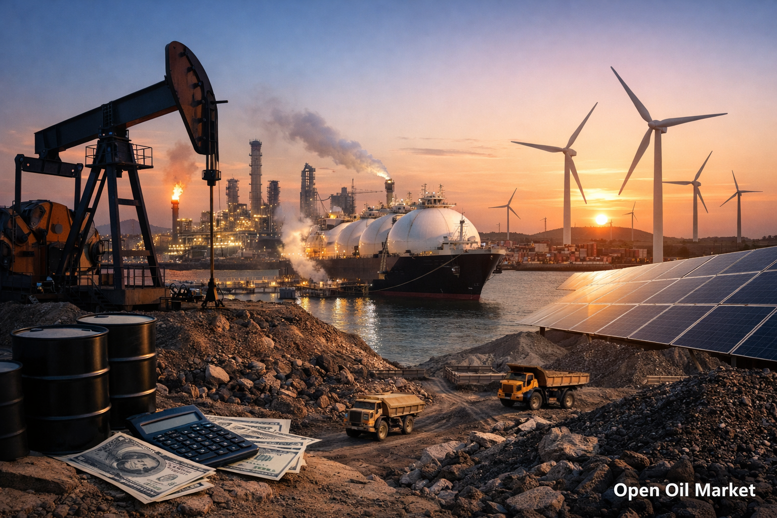 تیل و گیس اور توانائی کی خبریں — 22 فروری 2026 OPEC+, تیل, گیس, LNG, ریفائنریاں, VIE