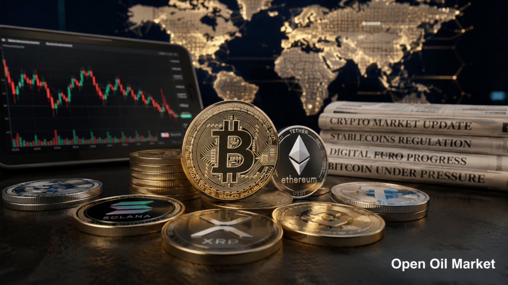 کرپٹوکرنسی کی خبریں 24 جون 2026: Bitcoin، Ethereum، اسٹیبل کوائنز اور ڈیجیٹل یورو کے پس منظر میں عالمی کرپٹو مارکیٹ۔