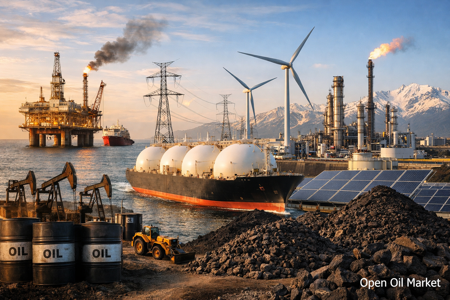 تیل اور گیس کی خبریں — منگل، 24 فروری 2026: یورپ میں LNG کی ریکارڈ درآمد، OPEC+ کی توقعات کے اندر تیل