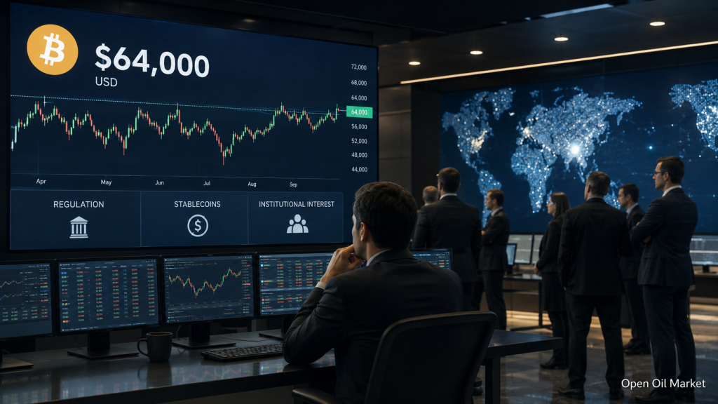 کرپٹو کرنسی کا بازار 23 جون 2026: Bitcoin تقریباً 64,000 ڈالر پر، Ethereum دباؤ میں، ٹاپ 10 ڈیجیٹل اثاثے اور سرمایہ کاروں کے لیے اہم اشارے