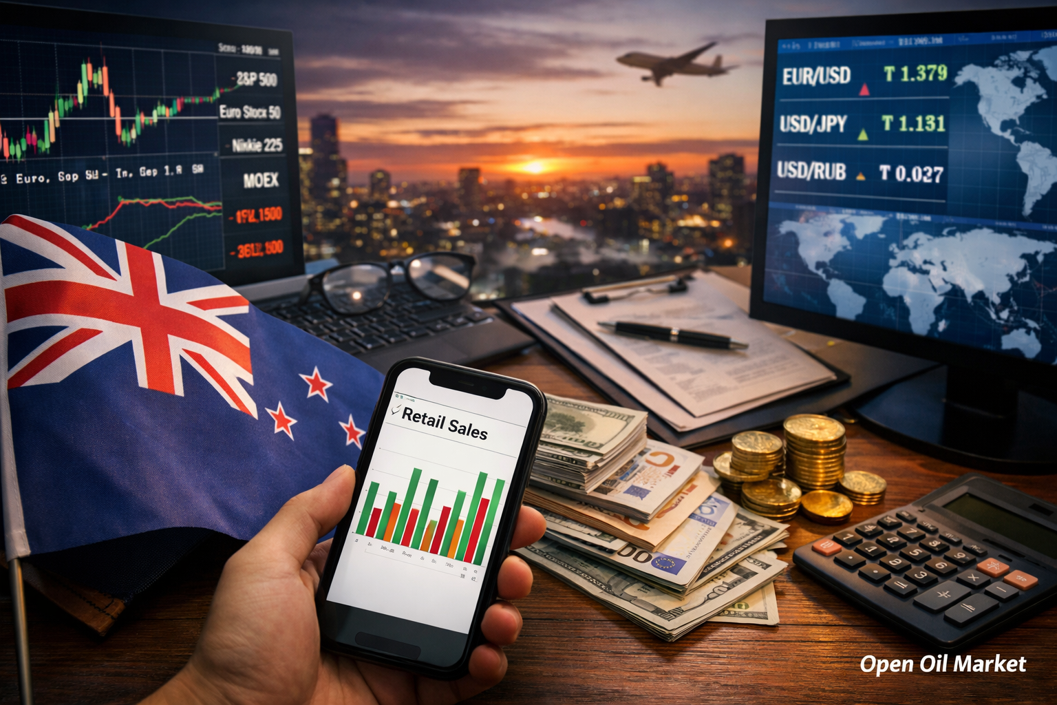 اقتصادی واقعات اور کارپوریٹ رپورٹس — 22 فروری 2026: نیوزی لینڈ کی خوردہ سیلز اور عالمی مارکیٹیں