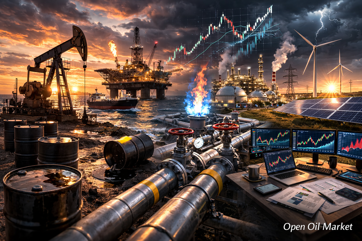 نیوز تیل و گیس اور توانائی — بدھ، 25 فروری 2026 | تیل برینٹ، گیس، ایل این جی، ریفائنری، قابل تجدید توانائی