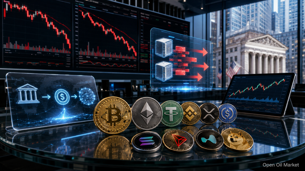 کریپٹوکرنسی کی خبریں 1 جون 2026، Bitcoin اور Ethereum تجارتی چارٹس، ETF کے اخراج، اسٹیبل کوائنز اور ٹاپ 10 کریپٹوکرنسیوں کے درمیان