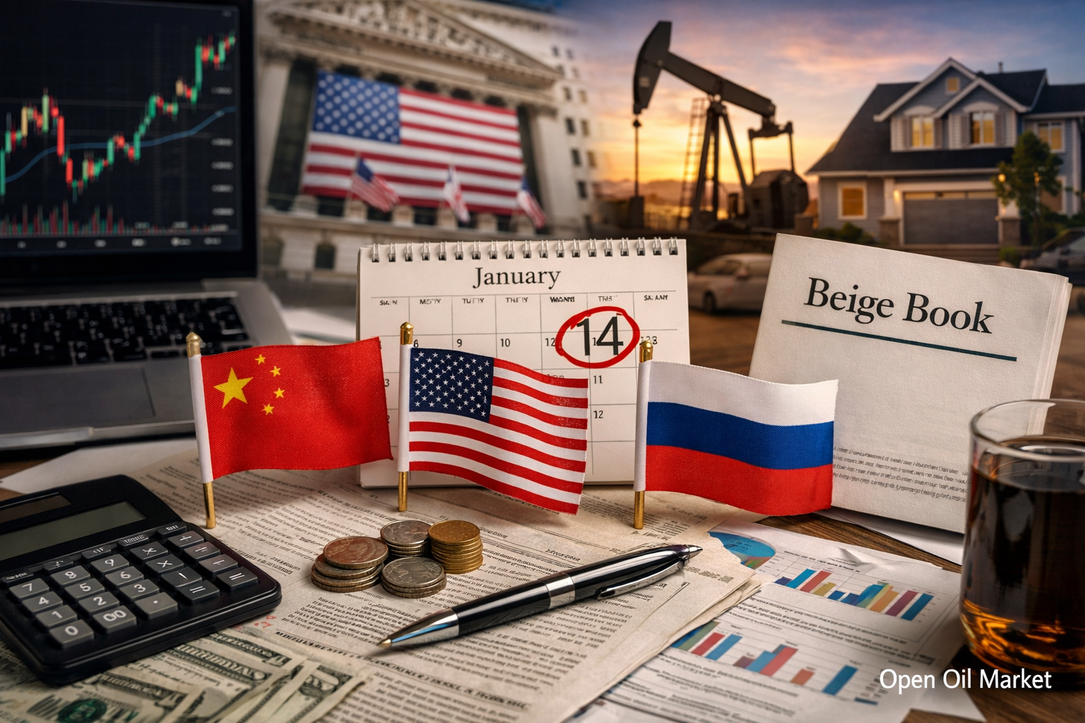 اقتصادی واقعات اور کارپوریٹ رپورٹس — بدھ، 14 جنوری 2026: PPI امریکہ، خوردہ فروخت اور بینکوں کی رپورٹس