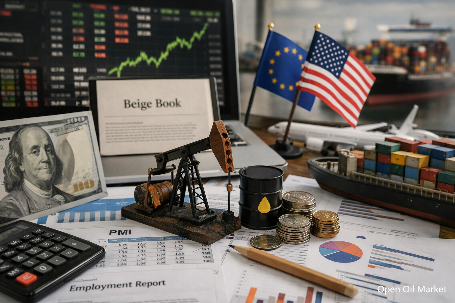 ہفتے کے اقتصادی واقعات اور 2–6 مارچ 2026 کی کمپنیوں کی رپورٹس: PMI، یورپ کی مہنگائی، ADP اور Nonfarm Payrolls